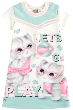 Vestido Infantil Kukie gatinha Lets Play