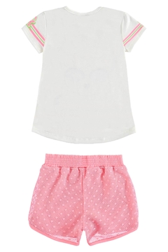 Conjunto Infantil Kukiê Neon Ursinha com shorts em tela - comprar online