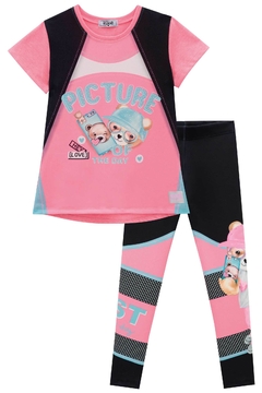 Conjunto de legging deals e blusa infantil