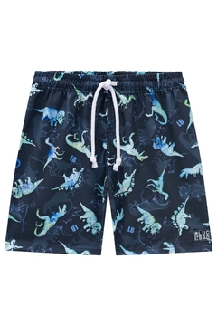 Bermuda infantil em nylon Lucboo Dinossauros