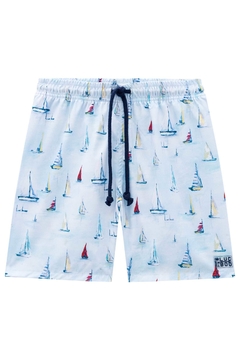 Bermuda infantil em nylon Lucboo com cordão