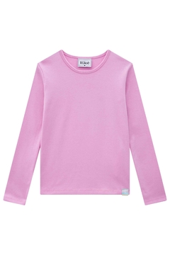 Blusa infantil juvenil meia estação Kukie cor lilás lisa