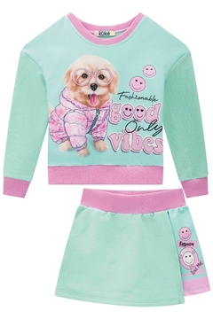 Conjunto infantil Kukie Cachorrinho Good Vibes - Lipe & Lissa Kids Moda Infantil