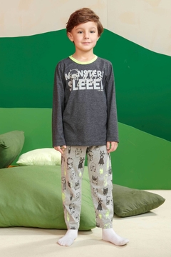 Pijama infantil Lucboo Monstros que brilha no escuro