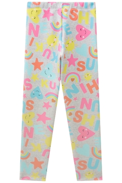 Legging infantil e juvenil Kukie estampa arco iris e corações - comprar online