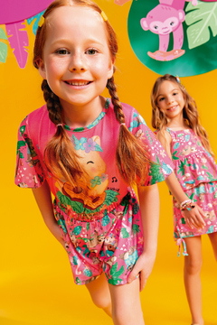 Macaquinho Infantil Kukie Alecrim Verão Hula - Hula - Lipe & Lissa Kids Moda Infantil