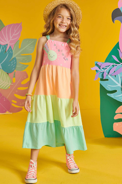 Vestido longo Infantil Kukie Coleção Alecrim