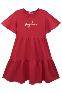 Vestido Infantil Kukie Vermelho My love