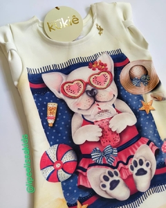 Vestido Infantil kukie cachorrinha no sol - comprar online