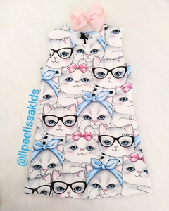 Vestido Kukie gatinha de laços