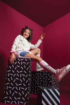 Blusão Inverno Kukiê Pompons em Jacquard - Lipe & Lissa Kids Moda Infantil