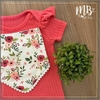 Conjunto: Body Melancia + Babador Floral