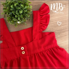 Vestido de Alça - Linho Vermelho - comprar online