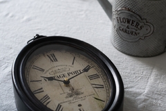 Reloj de pared vintage, metal y vidrio - comprar online