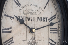 Reloj de pared vintage, metal y vidrio - comprar online