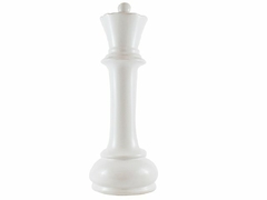 Pieza de ajedrez cerámica blanca Reina 10x30 cm