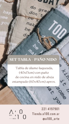 Set de tabla + paño nido - comprar online