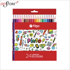 Lapices de colores largos x24 unid. "Pinto" Filgo (8338)