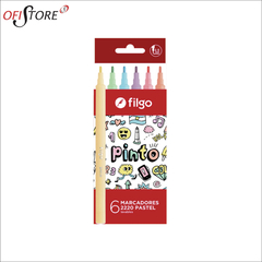 Marcador Filgo "Pinto" 2220 x6 unidades Pastel (8347)