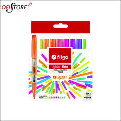 Filgo Resaltador Lighter Fine Colores Fluo Caja X 10 unidades (8382)