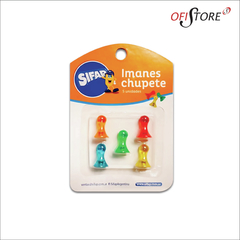 Iman de acrilico Sifap "Chupetes" de colores x 5 unid. (3715) - comprar online