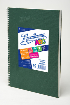 Cuaderno Rivadavia "ABC" 21x27 cm. tapa dura con espiral x60 hojas (cod. 2684) en internet