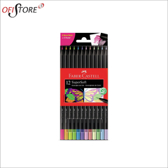 Lapices De Colores 6 Neon / 6 Pasteles Largos "Supersoft" Faber Castell (51)