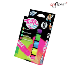 Tempera Solida Sifap x6 unid. colores Fluo/Neon (237)