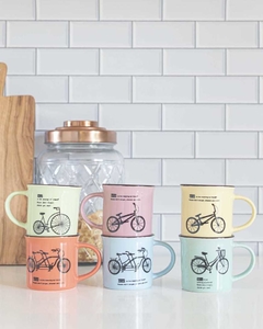 Tazas de Té Diseño Bici en Pastel