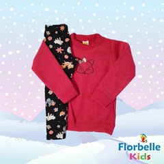 Conjunto Infantil Menina Jaki Manga Longa Inverno Fleece Soft Tamanho 01 02 03 - Loja online - moda feminina e infantil - LOJA FLORBELLE