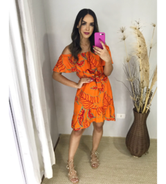 VESTIDO CIGANINHA ESTAMPADO LARANJA - comprar online