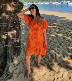 VESTIDO CIGANINHA ESTAMPADO LARANJA - comprar online