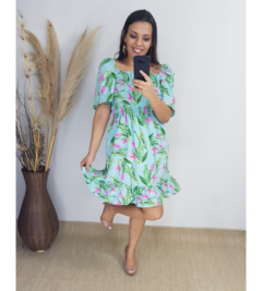 VESTIDO CURTO LASTEX COM MANGA - comprar online