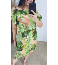 VESTIDO OMBRO A OMBRO MANGA AMARRAR - loja online