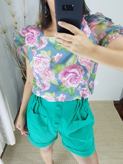 BLUSA MANGA ORGANZA ESTAMPA FLORAL na internet