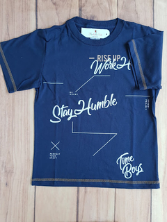 CONJUNTO INFANTIL MENINO WORK HARD + BERMUDA MOLETOM LIGTH AZUL MARINHO- TIME KIDS - loja online