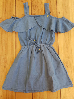 VESTIDO INFANTIL MENINA VERÃO JEANS CLARO TIME KIDS - loja online