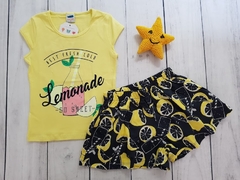 CONJUNTO INFANTIL MENINA BLUSA LEMOANDE + SHORT MARLAN