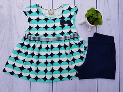 CONJUNTO INFANTIL MENINA BLUSA + SHORT ESTAMPA BOLAS MILON - loja online