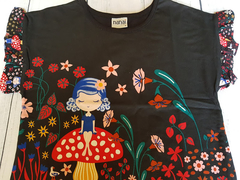 BLUSA INFANTIL MENINA VERÃO ESTAMPADA MENINA COGUMELO NANAI - comprar online