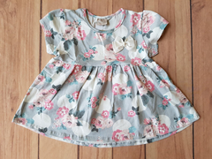 CONJUNTO INFANTIL MENINA BLUSA ESTAMPA FLOR + SHORT MILON - comprar online