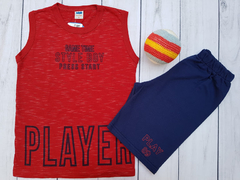 CONJUNTO INFANTIL MENINO REGATA + BERMUDA PLAYER MARLAN