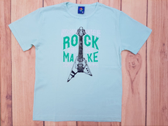 CONJUNTO INFANTIL MENINO CAMISETA ROCK + BERMUDA LISTRADA PIPA na internet