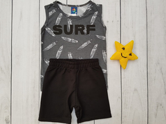 CONJUNTO INFANTIL MENINO REGATA SURF E BERMUDA MOLETINHO PIPA - comprar online