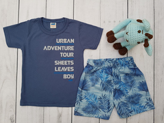 CONJUNTO INFANTIL MENINO CAMISETA + SHORT URBAN MARLAN - Loja online - moda feminina e infantil - LOJA FLORBELLE