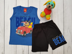 CONJUNTO INFANTIL MENINO REGATA + BERMUDA PRAIA KYLY - comprar online