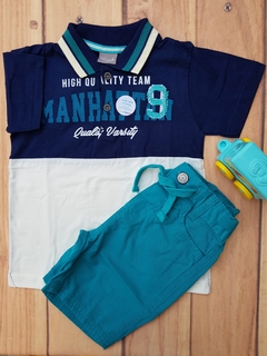 CONJUNTO INFANTIL MENINO POLO + BERMUDA SARJA MUNDI na internet