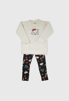 Conjunto Infantil Menina Jaki Manga Longa Inverno Fleece Soft Tamanho 01 02 03 - comprar online