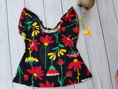 BLUSA INFANTIL MENINA VERÃO ESTAMPADA FLOR NANAI na internet