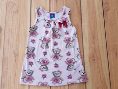 CONJUNTO INFANTIL MENINA REGATA + SHORT ESTAMPA URSO PIPA - comprar online